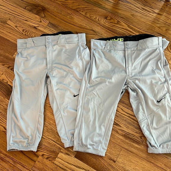 Nike Pants Two Nike Gray Baseball 2 Length Knickers Poshmark